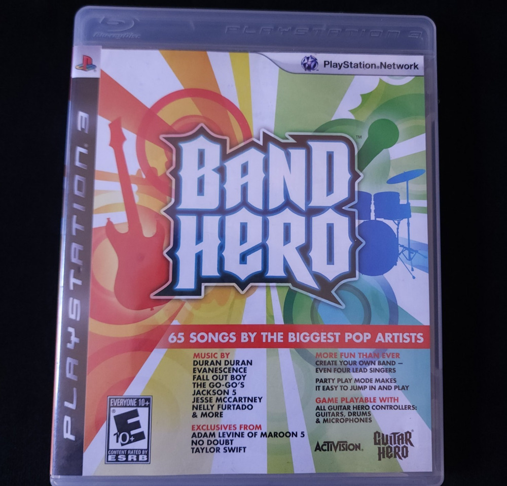 PS3 BAND HERO Video Game No-Guitar Sony Playstation 3 COMPLETE w/ Manual